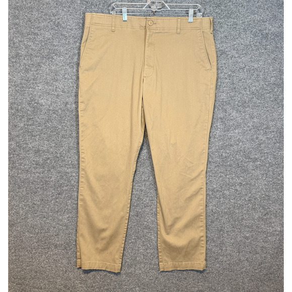 Lee Pants Mens 40x32 Beige Extreme Motion MVP Relaxed Straight Chinos Stretch - Picture 3 of 11